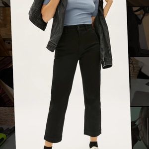Everlane straight leg crop black 00